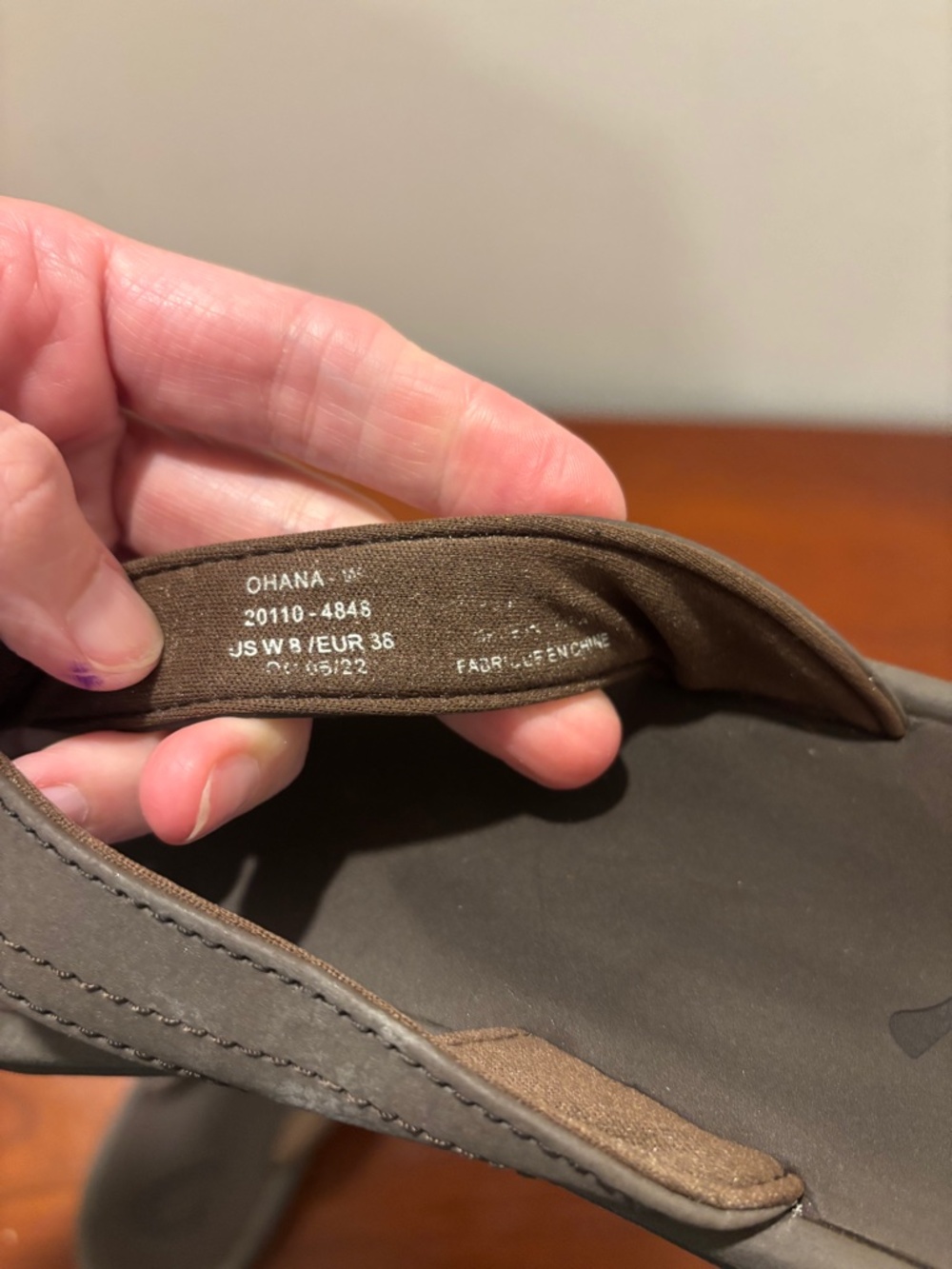 OluKai Women's Ohana Thong Sandals Flip Flops Brown Size 8 - Picture 8 of 8